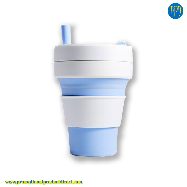 folding collapsible silicone coffee cup promotional product