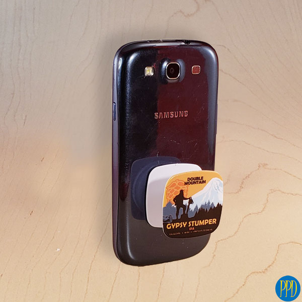 Power up your logo with our Square Phone Socket Grip. Accordion collapsible socket style phone stand and grip with free full color logo and free shipping.