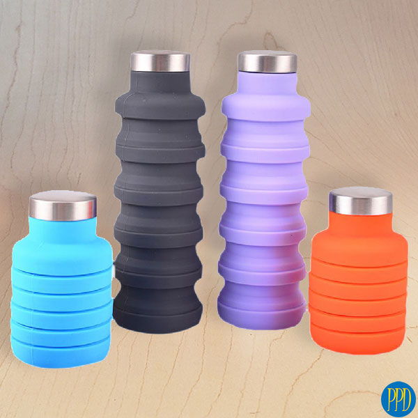 folding collapsible packable water bottle promotional product direct