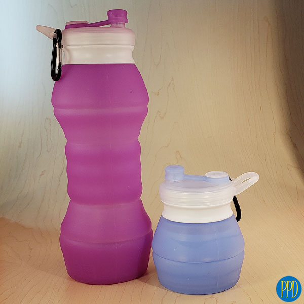 giveaway-packable-silicone-water-bottle-logo-promotional-product