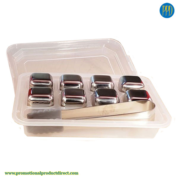 custom stainless steel ice cubes promotional product