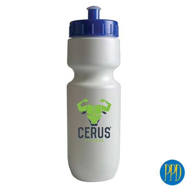 BPA free water bottle. On a marketing budget? Who isn't! Get your logo on a pop top budget sports and water bottle. Promotional Product Direct