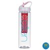 Clear plastic water bottle with filter. One of our most popular water bottles. Clear plastic with internal flavor filter and infuser. Promotional Product Direct