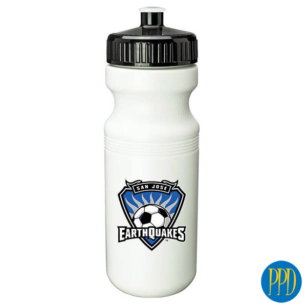 Inexpensive BPA free water bottle.Inexpensive giveaway water bottle. BPA Free water bottle, pull top. Great promo for fun runs, marathons, sports related marketing. 6 cool colors. Promotional Product Direct