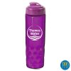 Sports water bottle with snap lid. Budget minded water bottle. Great promotional product. Custom colors available. Perfect for gym and fitness centers. Promotional Product Direct
