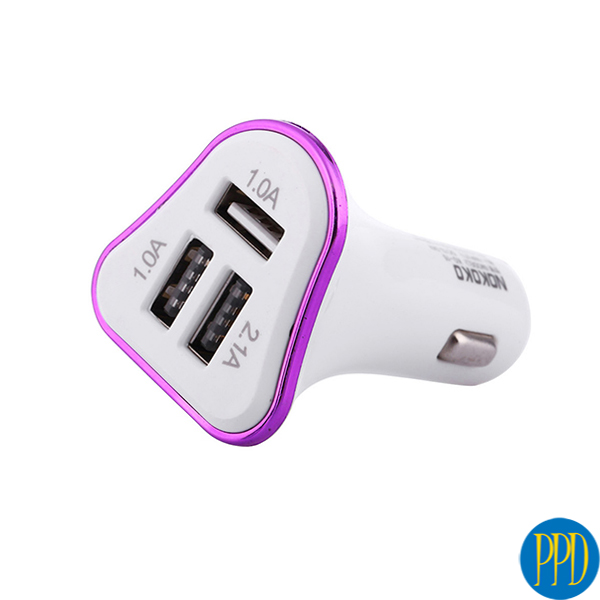 3 USB port mobile phone charger for your car