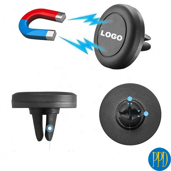 Get your business logo on a magnetic phone holder for car vent