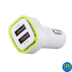 light up 2 USB port car charger