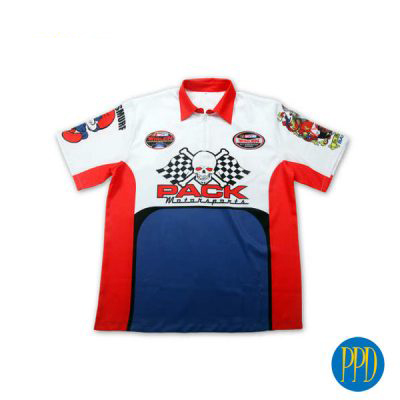 Sublimated Auto Racing Shirts. Dye Sublimated Sportswear. Save money on your promotional products. Order them factory direct with Promotional Product Direct. Call 1-888-908-6932. Unique swag for the creative marketer.