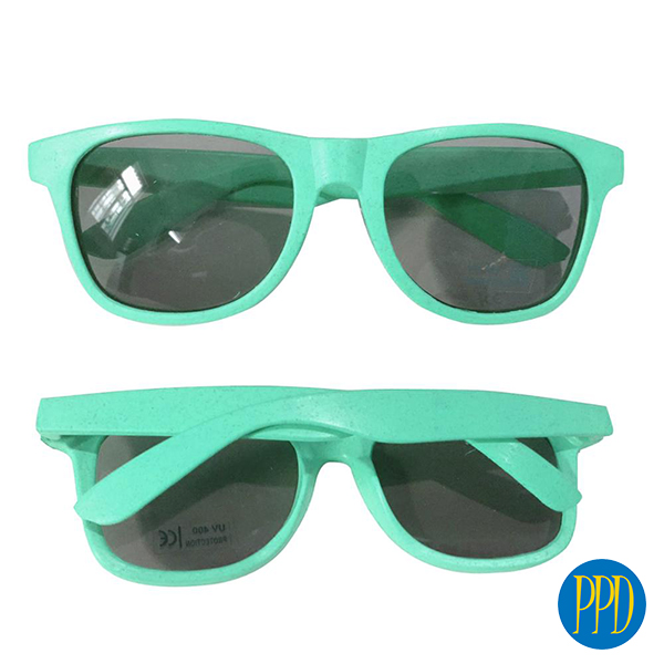 green wheat straw promotional sunglasses
