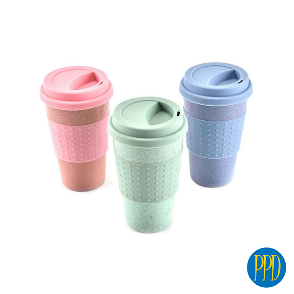 wheat straw coffee cups for promotional giveaway for logo